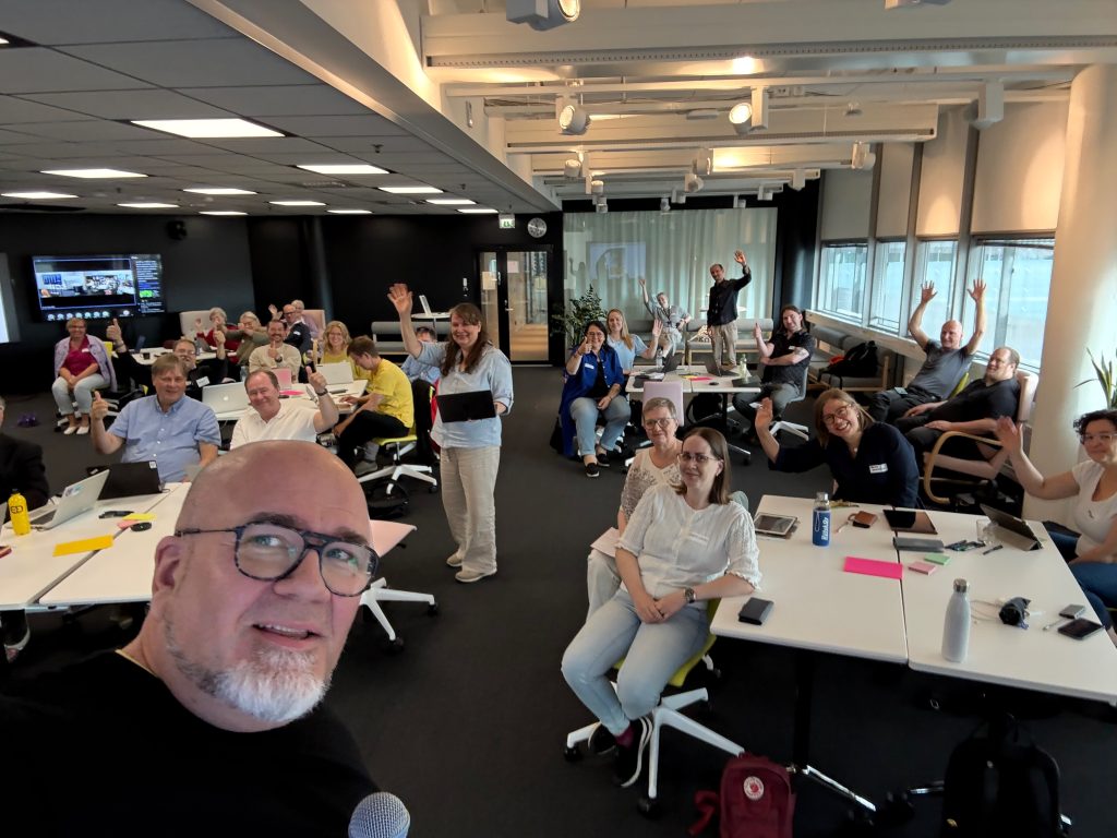 Markun selfie yleisön kanssa