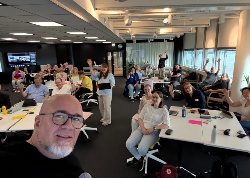 Markun selfie yleisön kanssa